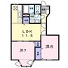 ノーブルプレインＭ・Ⅱ 2LDKの間取り