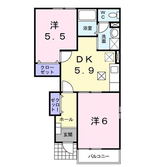 間取図 カンパヌール　Ｃ