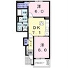 ガーデンヒルズＣ 2DKの間取り