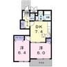 シエロ・ピノ・コーダC 2DKの間取り