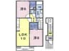 モーニング　ミスト 2LDKの間取り