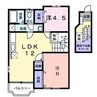 ロジュマンⅠ番館 2LDKの間取り