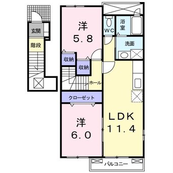 間取図 エクセランＦ．Ⅱ