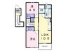 パークヒルズ・クレストＢ 2LDKの間取り
