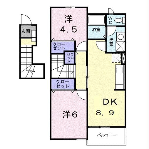 間取り図 パークヒルズ・クレストＢ