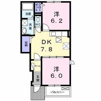 間取図 アクティフ宇部Ⅱ