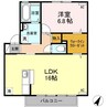 エスポワール 1LDKの間取り