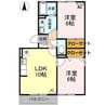 セジュール欅 2LDKの間取り