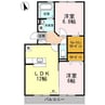 シャトーラトゥールⅠ棟 2LDKの間取り