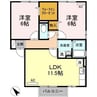 桐原第三ハイツ 2LDKの間取り