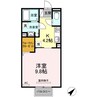 ヴィーナス理科大前 1Kの間取り