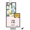 カレッジタウン　A棟 1Kの間取り