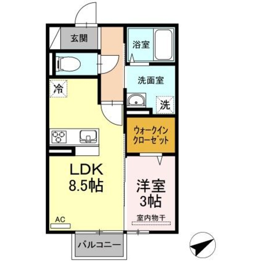 間取図 カレッジタウン　B棟