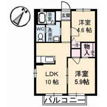 間取図 シャーメゾン・かど