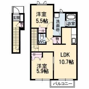 間取図 ルーレルハイムⅢ