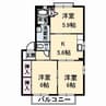 シャーメゾン鴨庄 3Kの間取り