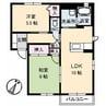 木もれ陽　三番館 2LDKの間取り