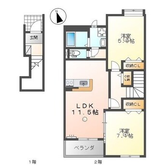 間取図 アルカディア厚狭