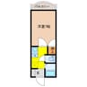 サバービア拓栄 1Kの間取り