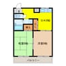 サバービア宮崎 2DKの間取り