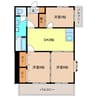 エメラルドマンション津布田 3DKの間取り