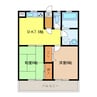 エメラルドマンション上市 2DKの間取り