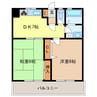 エメラルドマンション上市 2DKの間取り