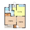 ハイツ光　２ 2DKの間取り
