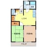 エルハイツ 2LDKの間取り