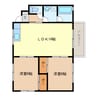 メゾン高千帆AB 2LDKの間取り