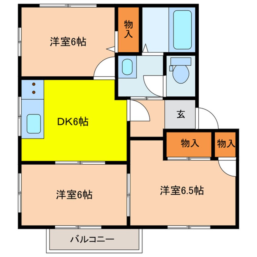 間取図 山陽本線（中国）/小野田駅 徒歩17分 1階 築28年