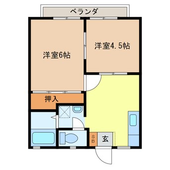 間取図 メゾン竜王A・B