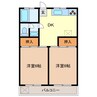 スイートハウス 2DKの間取り