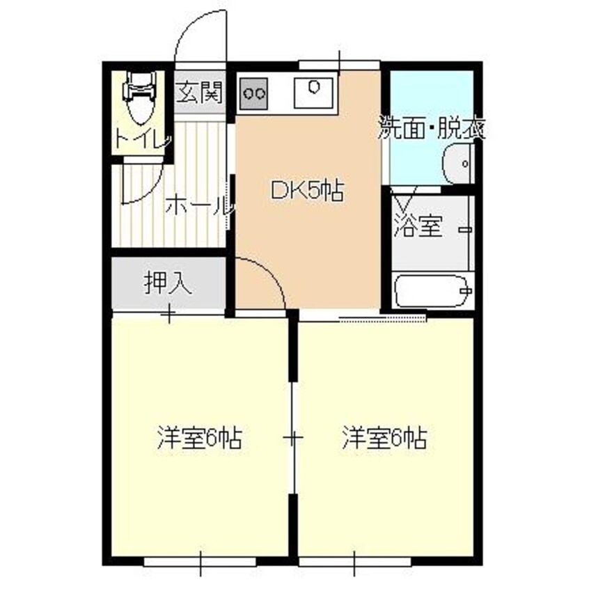 間取図 マツモトハイツAB