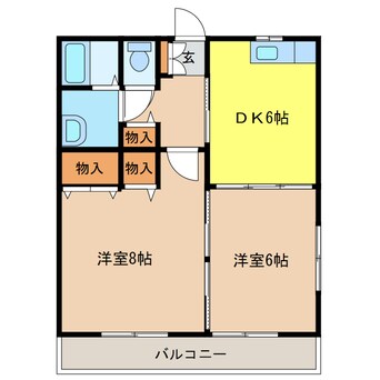 間取図 ネオスＫＵＳＨＩＹＡＭＡ