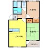 エゼ高栄 2LDKの間取り