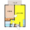 シティハイツK 1LDKの間取り