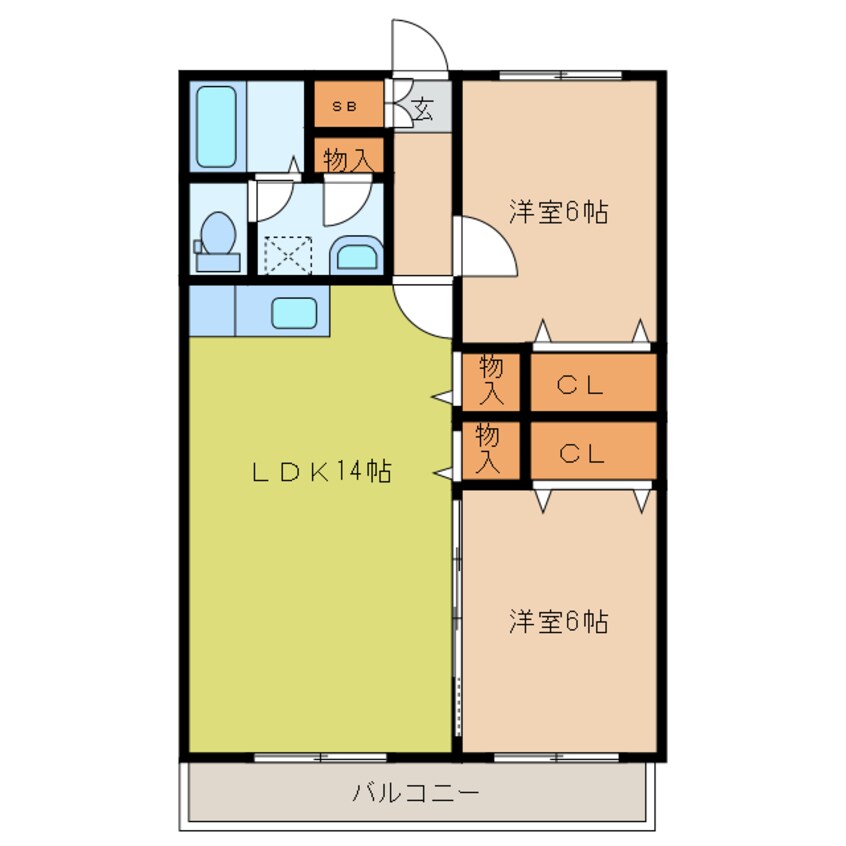 間取図 ビバライフ若山