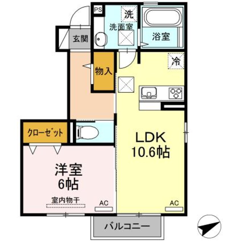 間取図 D-room新生