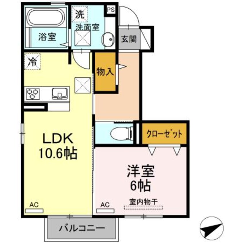 間取図 D-room新生