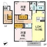 D-room新生 2LDKの間取り