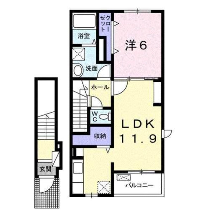 間取図 クレール北竜王町