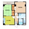 セラビーハウス 2DKの間取り
