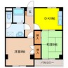 セラビーハウス 2DKの間取り