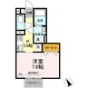 カレッジタウン　C棟 1Kの間取り