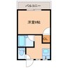 若山ハイツ 1Kの間取り