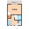 若山ハイツ 1Kの間取り