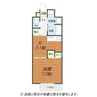 際波フォレストウィンズ 1DKの間取り