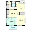 梅田川ハイツ 3DKの間取り