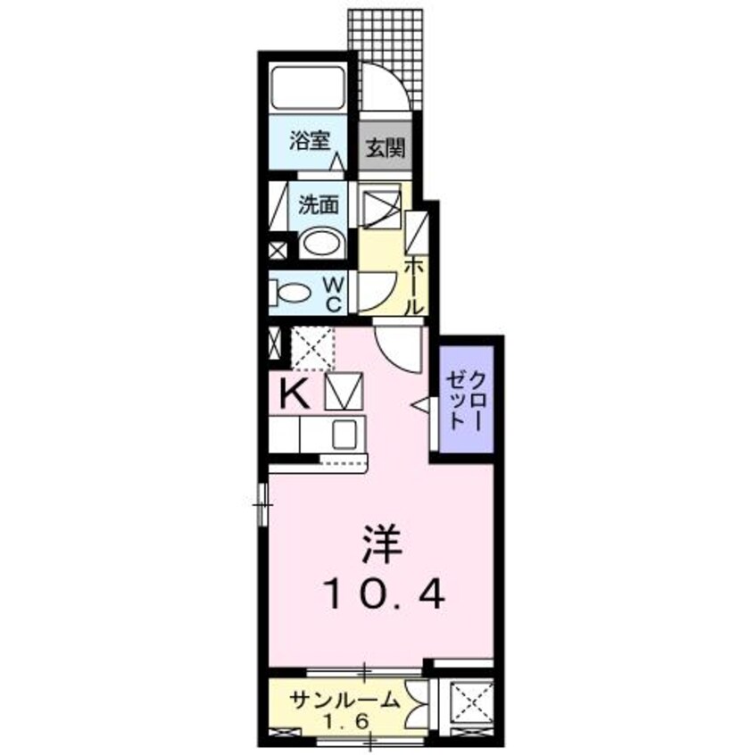 間取図 プレジールＡＢ